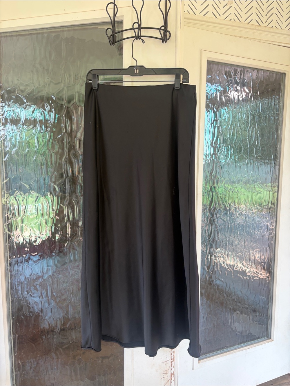 Double Zero Black Maxi Slip Skirt